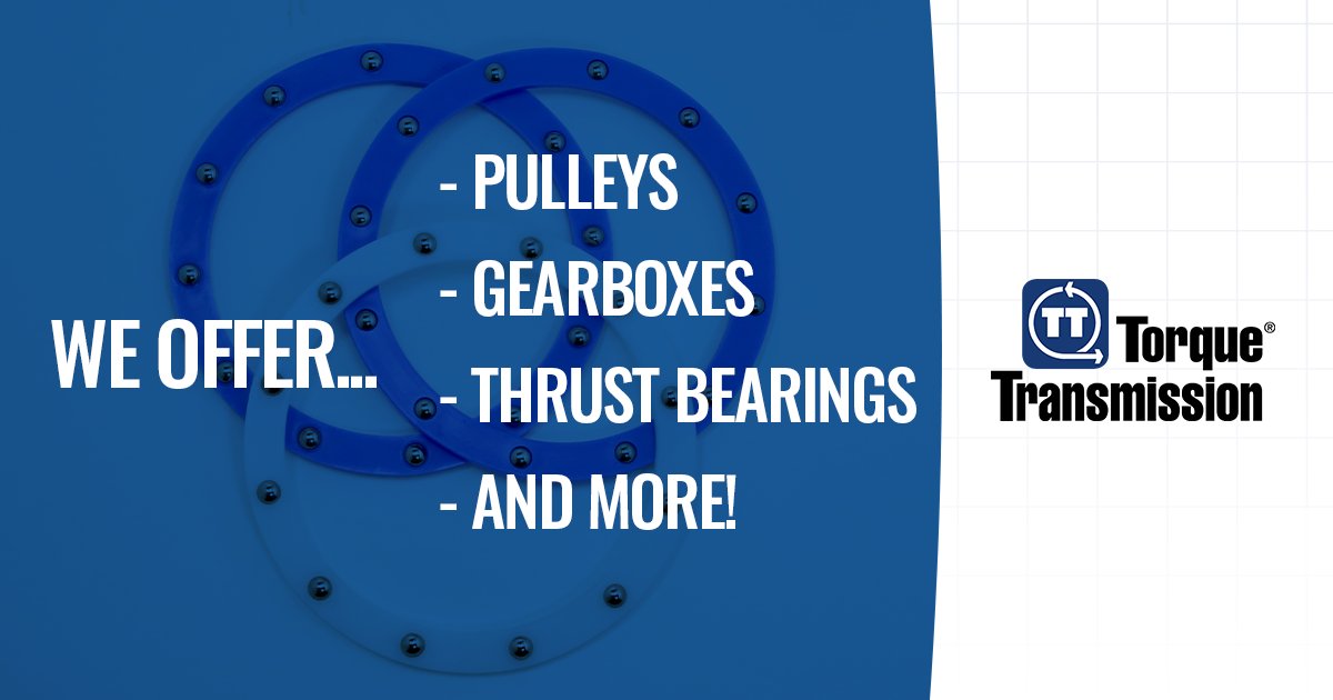 TorqueTrans's tweet photo. For over half a century, Torque Transmission has been a trusted choice for OEM design engineers worldwide when it comes to Fractional Horsepower (1/20th to 2hp) Pulleys, Gear Drives, and Thrust Bearings.

https://t.co/QilMWtWRYD https://t.co/1hEzcpCWfh