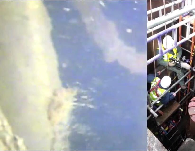 HistoryJT's tweet photo. @BElliottAuthor @NCMME @BarnsArchives @Miners_Strike @Hemingfield_Pit @keepshovelling Back in 2012 (ish) we sent a submersible camera and then divers right down to pit bottom - in part to understand the supports of the 1836 rising main.

Some of the bravest men have ever met, was a real challenge - will find the film and send you a copy! https://t.co/zp3wKdIb5a
