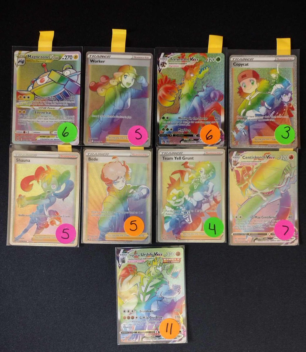 Itz_Pole_Cat's tweet image. 🚨Sale Alert🚨
Golds &amp;amp; Rainbow Rares

PWE= $1 (4 max, buyers risk)
BMWT=$5

The sale works like a claimed sale, if I heart your comment, you got the card. Invoices will be sent later with the total and cards you claimed. 

Prices are as-is until the leftover sale 😊

4 Other…