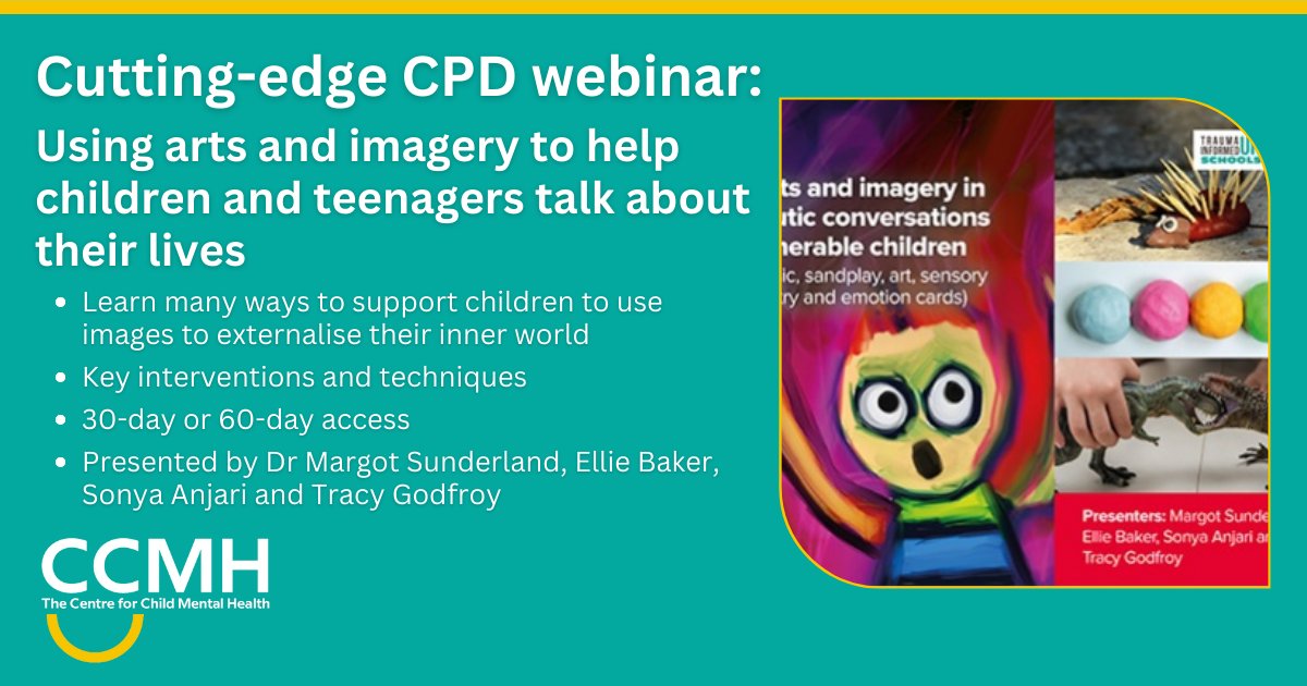Featured Webinar: 'Using arts and imagery to help children and teenagers talk about their lives'. This webinar will provide you with a wealth of creative ideas and interventions to support your work with vulnerable children. #childmentalhealth - mailchi.mp/childmentalhea…