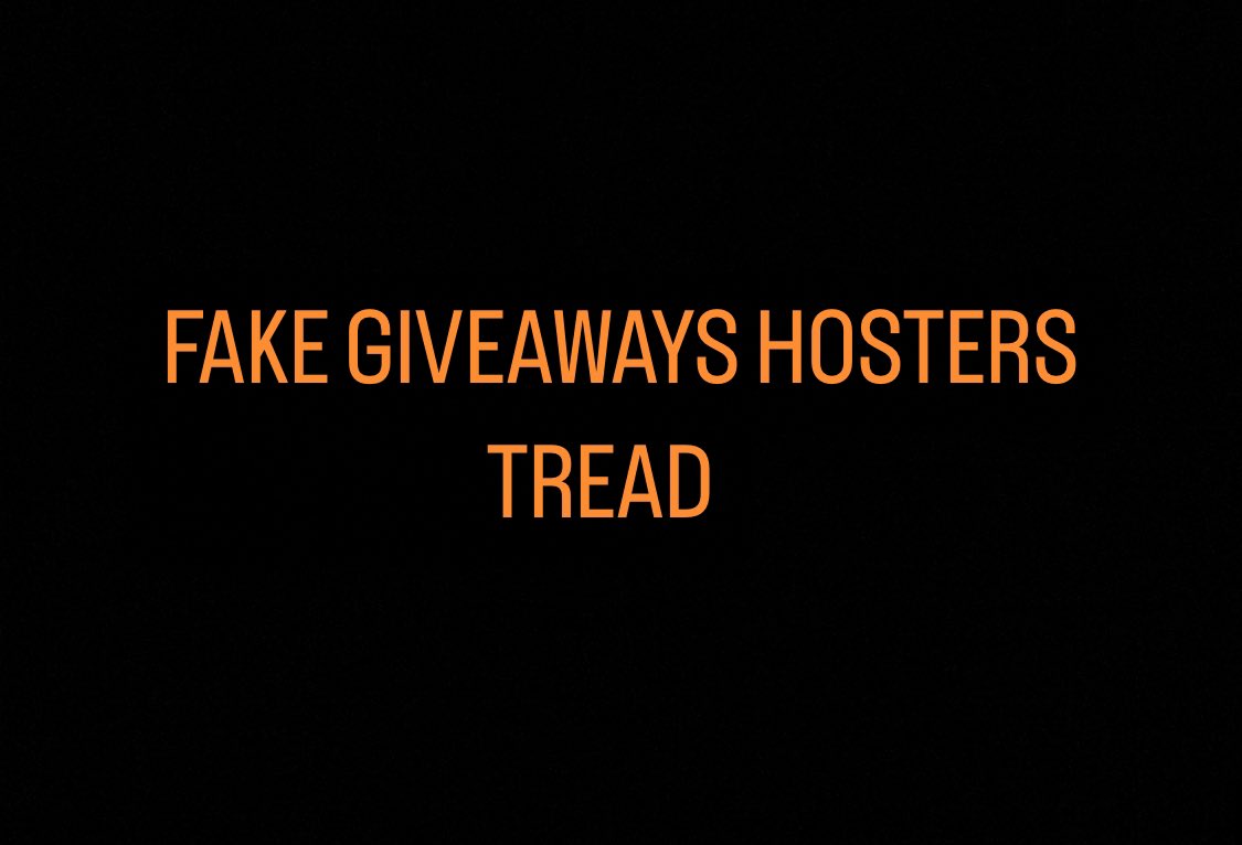 Serbiaultra's tweet photo. I see lot of fake giveaways these days so i decided to make a list of fake giveaway hosters, i will update list everyday in the comments.
Feel free to tag them or message me and i will
Thanks https://t.co/MMB0KWiEly