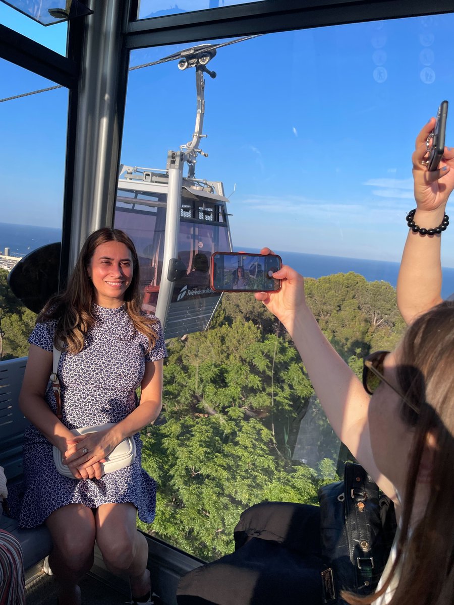 QuanticSchool's tweet photo. On top of the world! 🎡🌍 Riding the #MontjuicCableCar in #Barcelona is a thrilling experience, but doing it with the Quantic community makes it even more special! #QuanticBarcelona23 🙌❤️ #QuanticEvents #QuanticAlumni #GlobalNetworking #BusinessSchool #BusinessEducation https://t.co/jTIvphfZh7