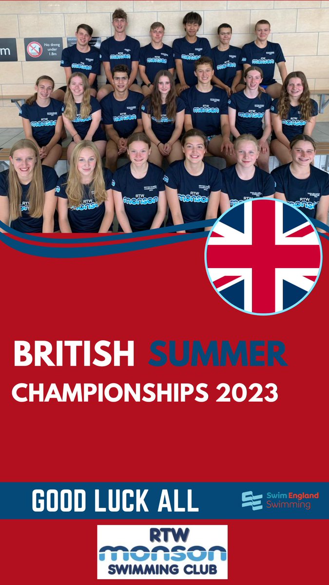 Back in Sheffield again, this time for British Summer Champs #Britishchamps23 - good luck to all our #RTWMonson swimmers competing this week and the following week for English. Swim well, have fun - you've got this 💙🏊