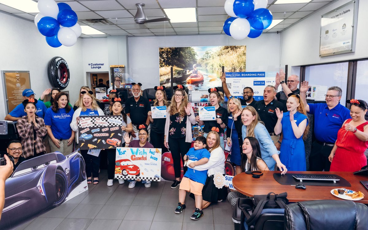 Bill Kolb Jr. Subaru (@bkjrsubaru) on Twitter photo Our team partnered with <a href="/MakeAWishHV/">Make-A-Wish HV</a> to surprise Elijah with a wish reveal celebration! #MoreThanACarDealer #MakeAWish Our team partnered with <a href="/MakeAWishHV/">Make-A-Wish HV</a> to surprise Elijah with a wish reveal celebration! #MoreThanACarDealer #MakeAWish