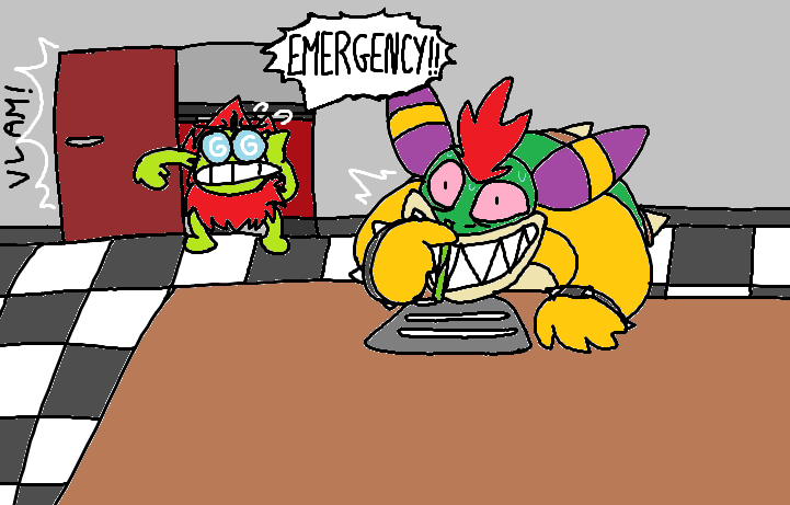 Inktia's tweet photo. A friend asked me to draw this
#fawful #bowletta https://t.co/MSte9HdFpH