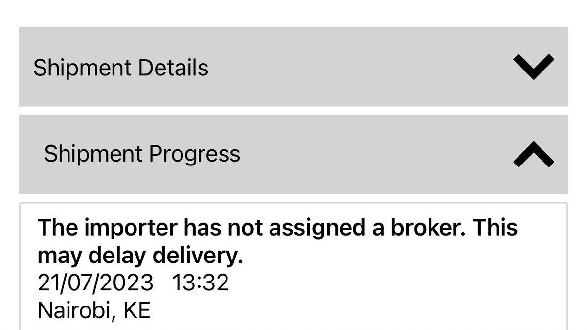 KipachaTech's tweet photo. @UPS what does this mean? Who is the broker in this case? Does this mean we need another party for the clearing and release of a shipment other than @UPS https://t.co/ou5qC5bIPM