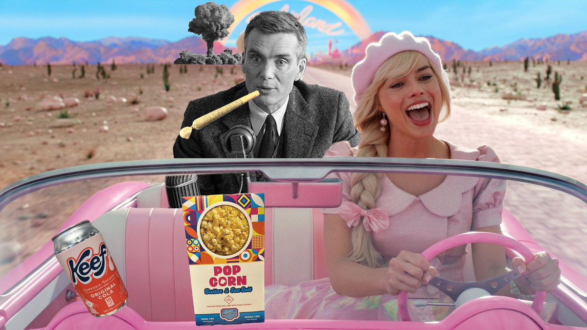 therealkindlove's tweet photo. 20% OFF STOREWIDE  AT OUR PEORIA AND ALAMEDA LOCATION WHEN YOU SHOW YOUR BARBIE AND/OR OPPENHIEMER TICKET

AT OUR ALAMEDA LOCATION  ONLY GET THE BARBENHIEMER SPECIAL OF A KEEF COLA, BOX OF POPCORN, AND HOUSE PRE ROLL FOR JUST $15! https://t.co/URfGCs321H
