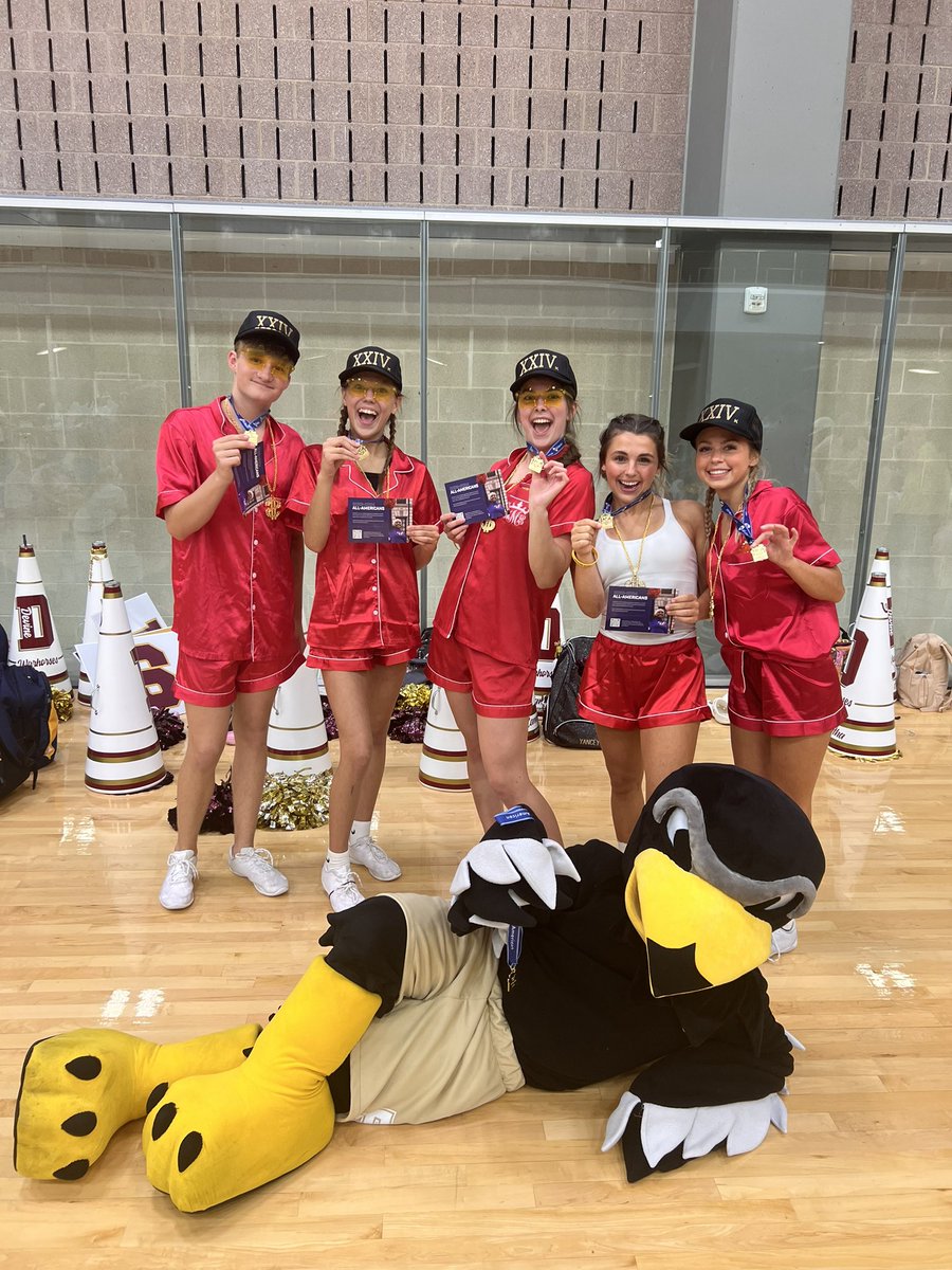 We had a GREAT week at cheer camp!

🌟 Champion Camp Routine
🌟 Champion Game Day Cheer
🌟 2nd Place Game Day Routine
🌟 Leadership Award (voted on by the other teams) 
🌟 Camp Champion Mascot
🌟 Day 3 Banana Winners

🌟 5 All American Cheerleaders
🌟 1 All American Mascot