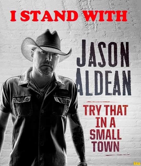 CJBrenan75's tweet photo. I Stand With Jason Aldean there’s nothing wrong with his song or his music video of Try that in a small town 
#JasonAldean #TryThatInASmallTown #Isupportjasonaldean https://t.co/YpUStCdvGu