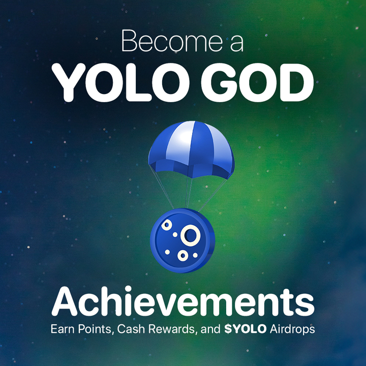 Introducing YOLO Achievements

When you complete an achievement on Yolorekt, you earn a certain amount of XP.

More XP = More $YOLO

$YOLO airdrops will occur monthly based on how much XP you have

Remember grinding for XP back in the day? This is better
