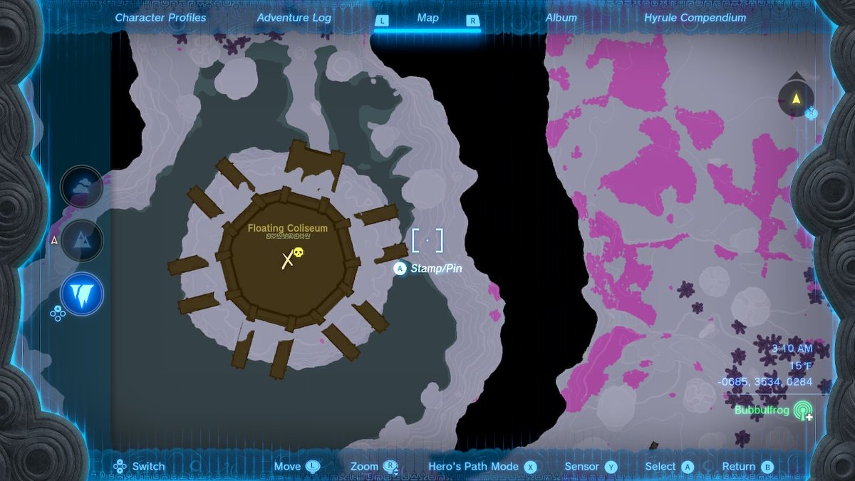 denionator's tweet photo. idk why it's so funny to me that the game just gave me a treasure map marking the freaking floating coliseum. yes, i'm aware there's somthing there. have been for a while. it shows up in my nightmares every night. https://t.co/JOijDczq5b