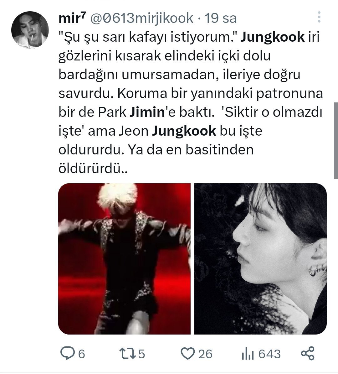 justtthv's tweet photo. @0613mirjikook @SVoffee ya sen bi kes sizofren git wattpad fici yaz bosa kurgularını harcama buralarda https://t.co/JiO1rwaCcC