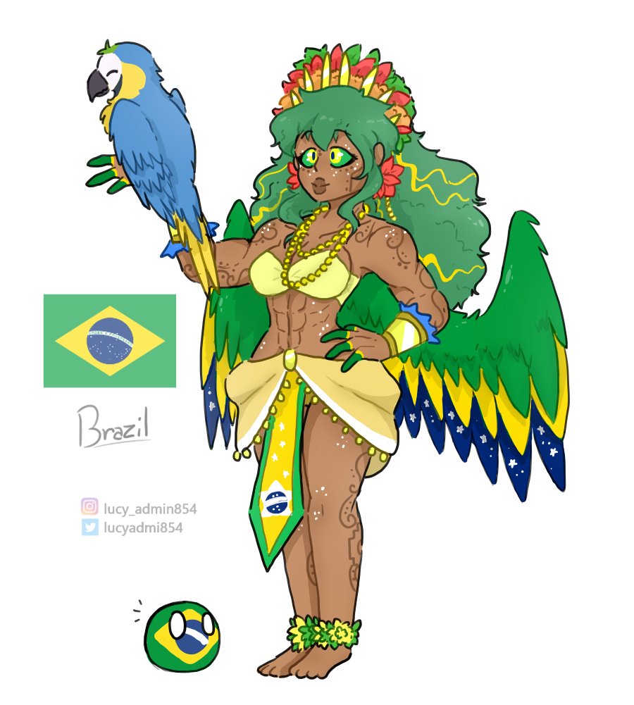 Nona🤍🤎 on X: How about Brazil #countryhumans #countryhumansbrazil   / X