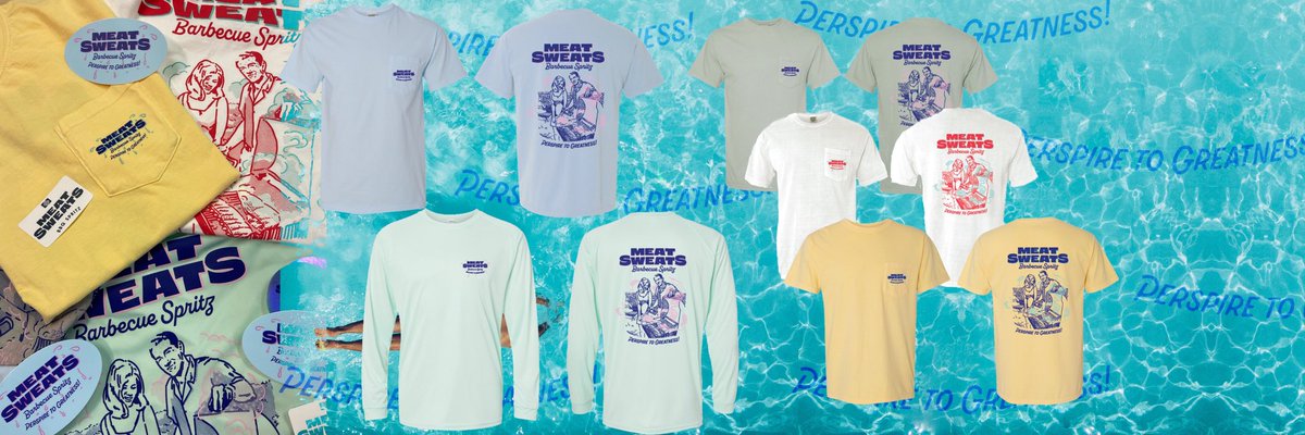 GetMeatSweats's tweet image. Meat Sweats summer tees! Get yours today and don’t be afraid to get it sweaty! 🥵 #PerspireToGreatness 

meatsweatsusa.com/products/summe…