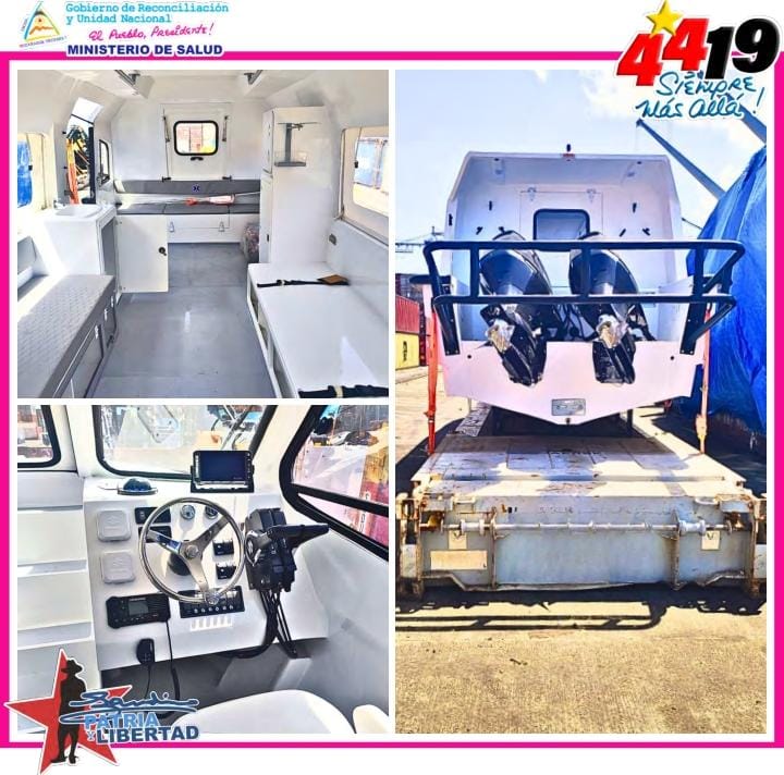 #Noticias 
Ambulancia Acuática 🚑
Los pacientes de la Isla de Ometepe podrán trasladarse en tan solo 15min al  Puerto San Jorge de manera rápida y segura .