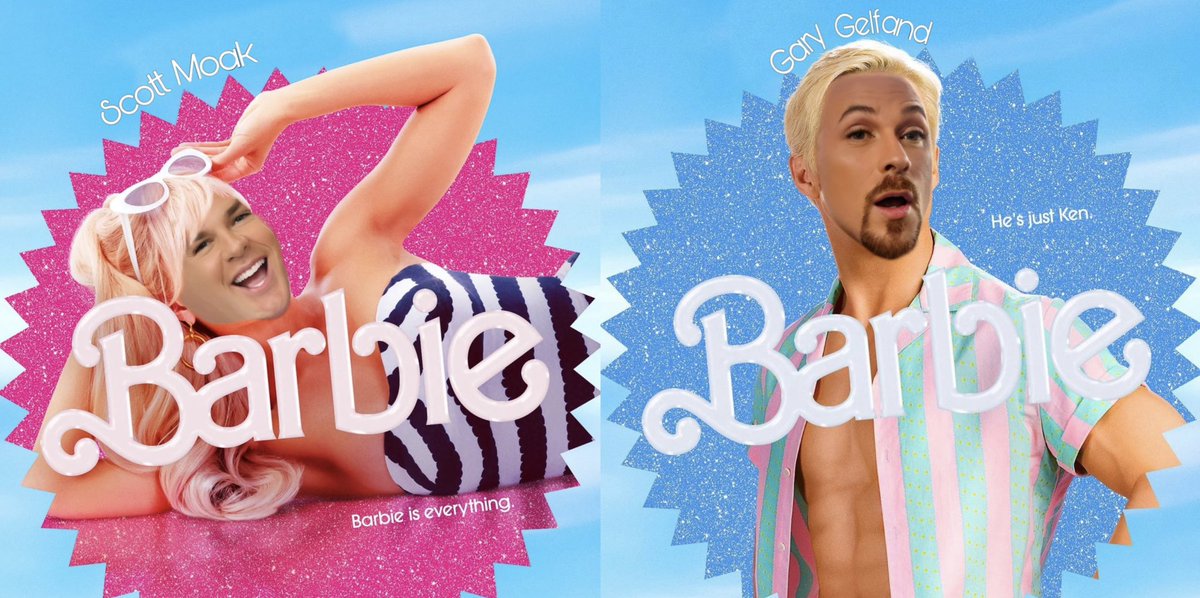 Our hosts as #Barbie and Ken #BarbieMovie #Studio40 #Sacramento