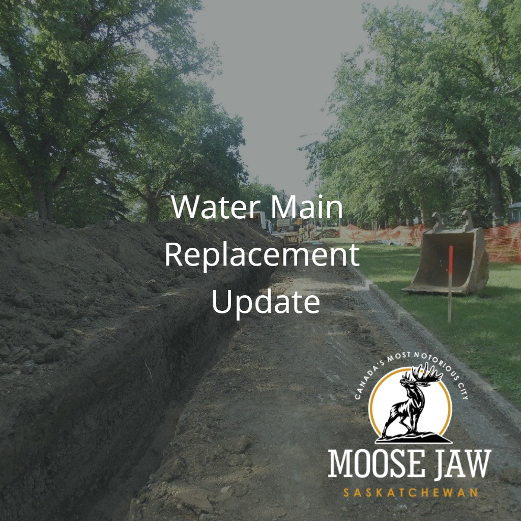 CityofMooseJaw's tweet photo. Undergrounds are complete and surface work is underway on south hill locations. Plus, Fairford St. West replacement is set for mid-August. Get the full update in the News section of https://t.co/3QxkD6CpF4 #CityMJ #WaterMainReplacement https://t.co/hmID26rDpt