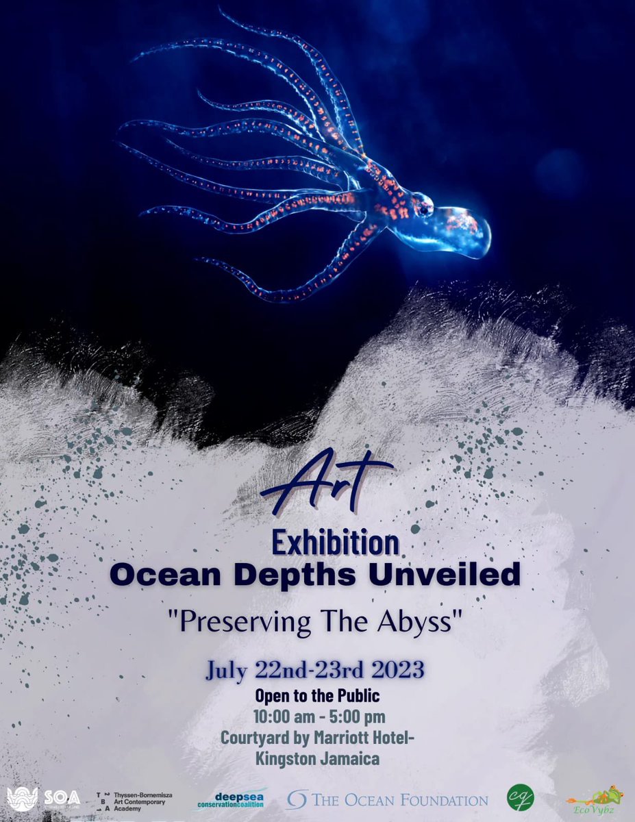 Also in #Kingston #Jamaica this weekend! Courtyard by Marriott, 10 am to 5 pm. #stopdeepseamining #DefendTheDeep #OneOcean #OnePlanet #ThinkDeeply