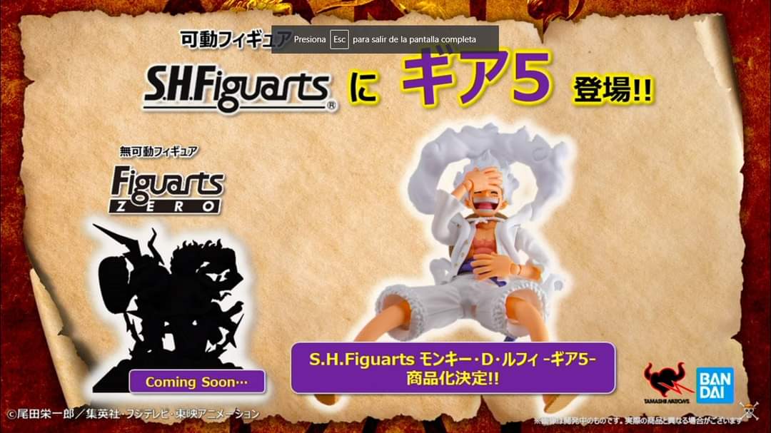 Hoy es el One Piece Day y se ha anunciado la S.H.Figuarts de Luffy Gear 5

#ONEPIECEDAY #OnePiece #SHFiguarts