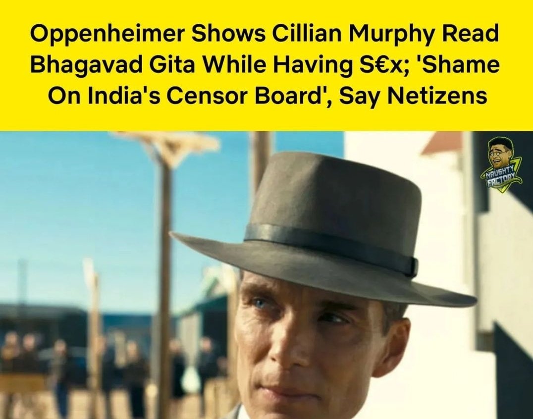 #Oppenheimer shame on you..
Cillian Murphy read Bhagavad Gita while having sex.!! Did u same try with having sex and read Bible. 
#BoycottOppenheimer 
@sambitswaraj