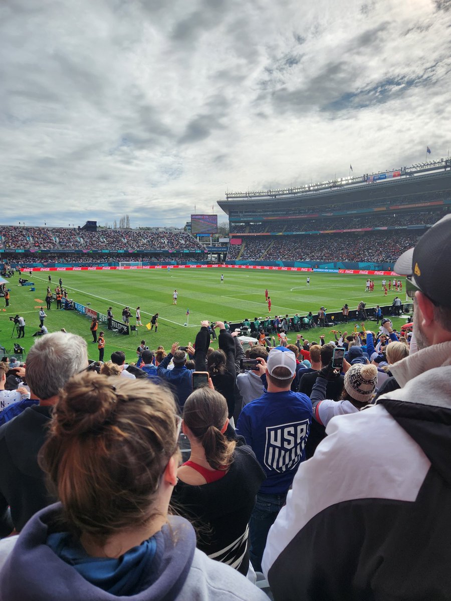 Beautiful day and huge energy here today, great game so far!!! So cool to have this here in Tāmaki-makau-rau #FIFAWWC