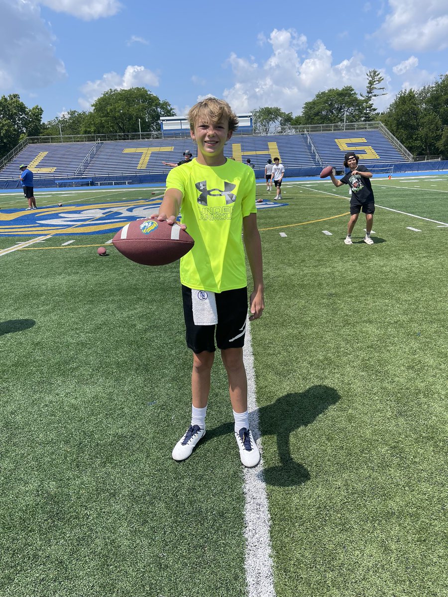 LyonsTwpFball's tweet photo. Congratulations to our youth camp longest pass champions!

5th grade Braddock Lawler
6th grade Johnny Scimone
7th grade Charlie Kienzle
8th grade Wolfie Ketterling https://t.co/my4605345D