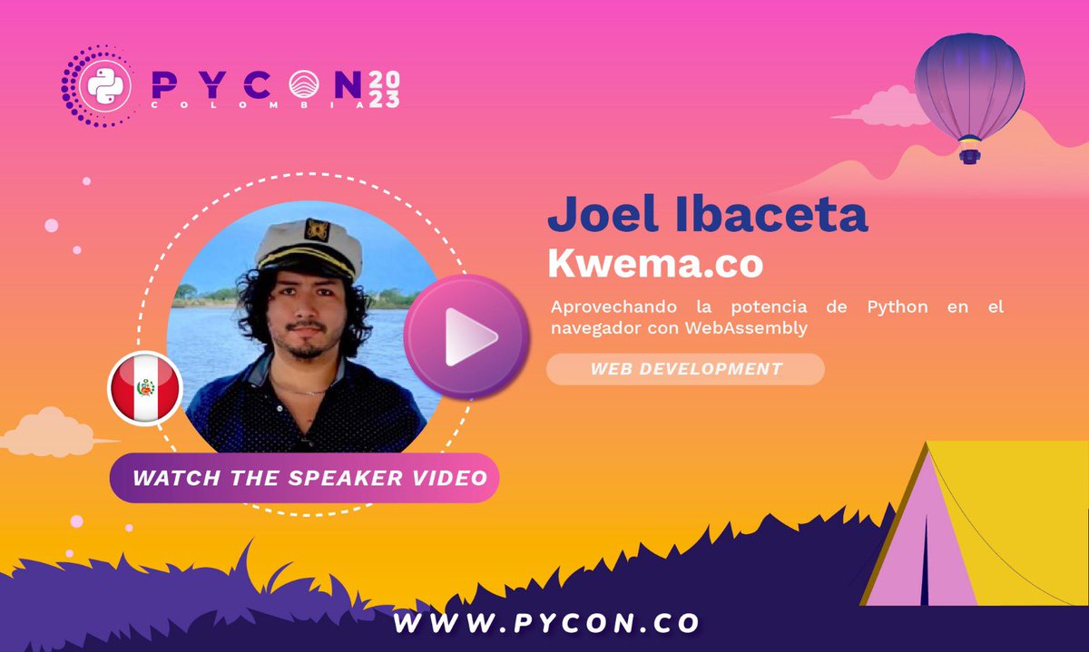 pyconcolombia's tweet image. Watch the video of Joel Ibaceta, he teaches us about &quot;Harnessing the power of Python in the browser with WebAssembly”

 youtu.be/Oylv4DCDDcQ  

#PyconColombia2023 #Presencial #Programming #Colombia #Evento #PyCon #Python #IoT #Web  #Python #Tech #Devs