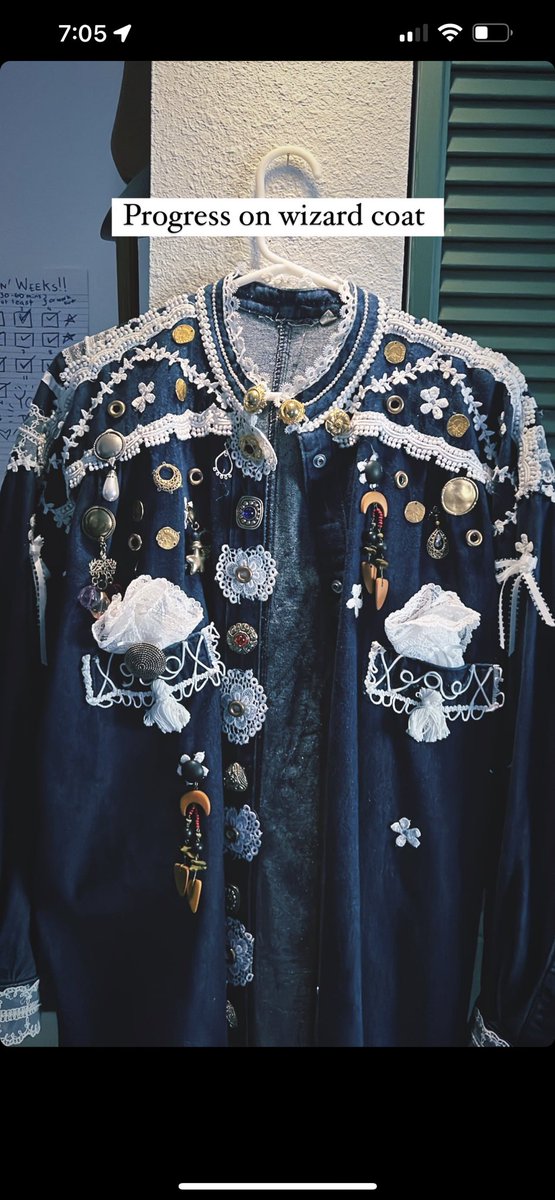 Working on makin a wizard coat >:) STILL A WIP but it’s COMIN along