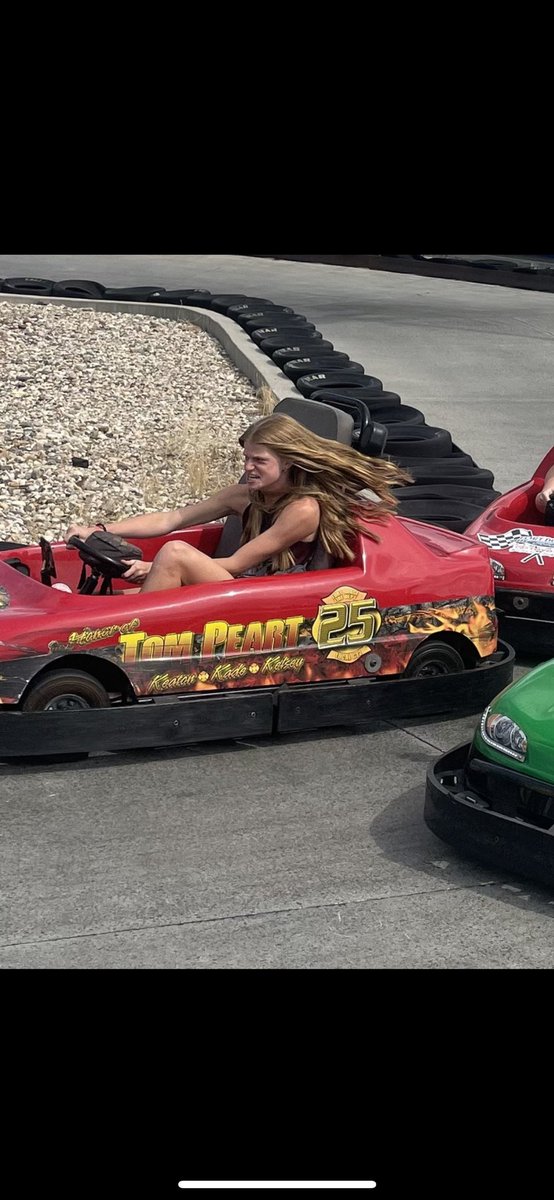 Word to the wise- avoid hitting the ball to this one and definitely steer clear of her on the racetrack. #kenzdog