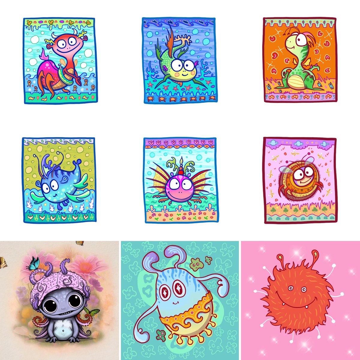 GM #NFTCommunity 
Happy weekend ☀️
i have collected 10+ up bugs from talented Artists <a href="/handsdall/">Handsdall23 🇫🇷</a> 
loves those of color and details

fams go explore her different collections here

linktr.ee/handsdall