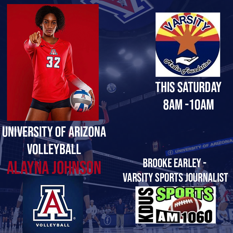b_sodell's tweet photo. Tomorrow morning on the @VarsityShow, @BrookeEarley2 will be interviewing @ArizonaVBall's Alayna Johnson!

Be sure to catch the interview and the rest of the show live from 8AM-10AM on @KDUSAM1060 or online at https://t.co/vgmpMIlcYd! https://t.co/9rae2ugjnI