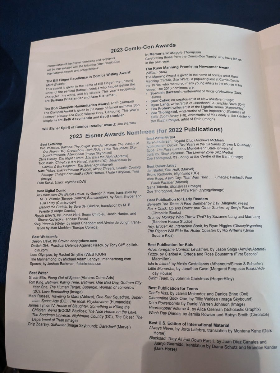 PopverseSays's tweet image. A peek at tonight's program. #SDCC23 #Eisn