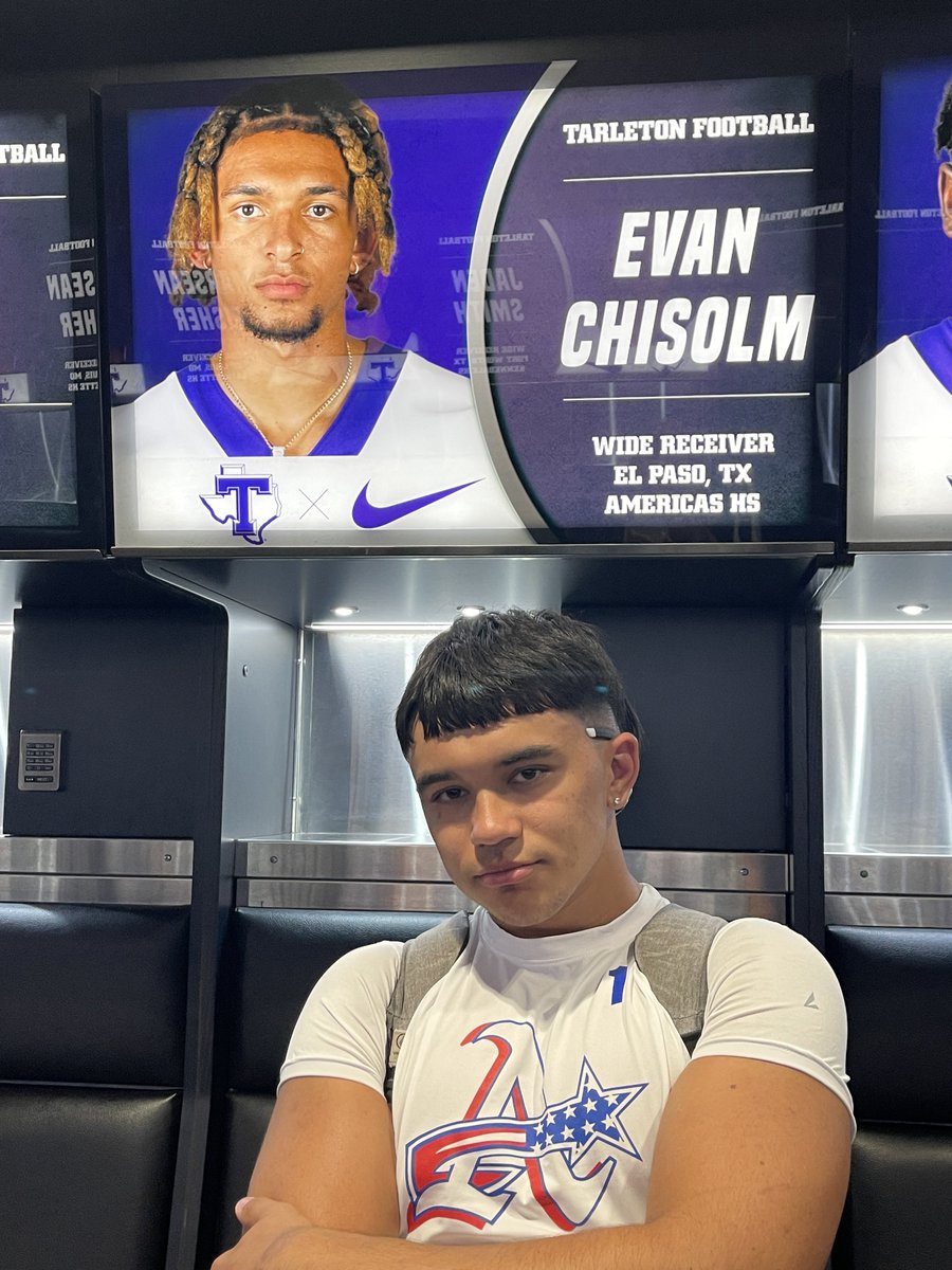 Mark Moore III (@1mark_moore) on Twitter photo After a great camp at <a href="/TarletonFB/">Tarleton State Football</a> it’s great to see big bro, <a href="/EvanChisolm/">1️⃣⚠️</a>, in the locker room! <a href="/AHS_BlazerFB/">Americas High School Trailblazers Football</a> <a href="/Coach_NoeRobles/">Noe Robles</a> <a href="/Americas_HS/">Nancy Torres</a> After a great camp at <a href="/TarletonFB/">Tarleton State Football</a> it’s great to see big bro, <a href="/EvanChisolm/">1️⃣⚠️</a>, in the locker room! <a href="/AHS_BlazerFB/">Americas High School Trailblazers Football</a> <a href="/Coach_NoeRobles/">Noe Robles</a> <a href="/Americas_HS/">Nancy Torres</a>
