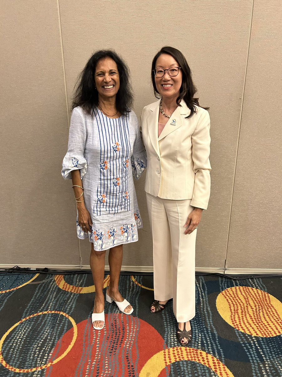 What an honor to meet Dr. Thilsted <a href="/trinidad1949/">Shakuntala Haraksingh Thilsted</a>, World Food Prize Laureate for her pioneering scientific work on nutrition, fish, and aquatic foods systems. Thrilled she came to my #SNEB2023 presentation on Why Aren’t Americans Eating Seafood. <a href="/Seafood4Health/">Seafood Nutrition Partnership</a> <a href="/CGIAR/">CGIAR</a>