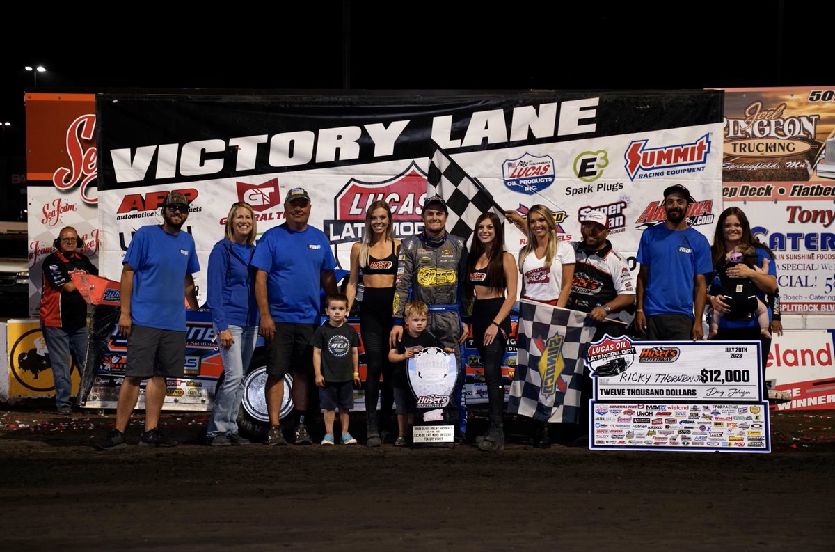 RacingProMedia's tweet photo. Ricky Thornton Jr. won the Lucas Oil Late Model Dirt Series Go 50 at Huset’s Speedway.
#RickyThorntonJr #BobbyPierce #JonathanDavenport #HusetsSpeedway #Racing #Winner #Dirt #SouthDakota #LukasOil #LateModel #Go50 #SilverDollarNationals
https://t.co/UAcf1vVXxr https://t.co/RW0Woirpag