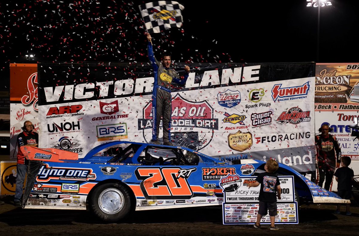 RacingProMedia's tweet photo. Ricky Thornton Jr. won the Lucas Oil Late Model Dirt Series Go 50 at Huset’s Speedway.
#RickyThorntonJr #BobbyPierce #JonathanDavenport #HusetsSpeedway #Racing #Winner #Dirt #SouthDakota #LukasOil #LateModel #Go50 #SilverDollarNationals
https://t.co/UAcf1vVXxr https://t.co/RW0Woirpag