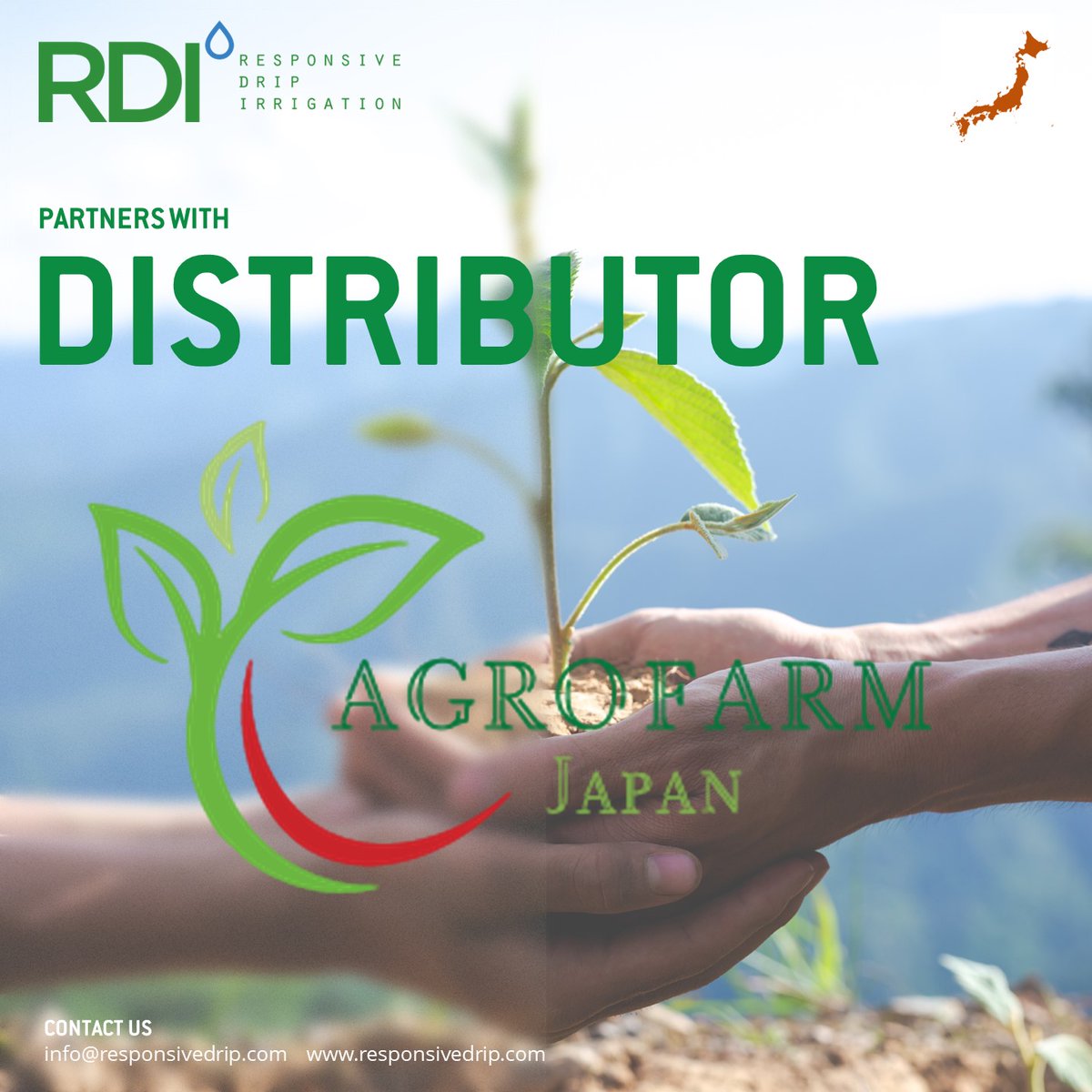 Today we introduce you to our distributor in #Japan - Agro Farm Co., LTD! From Japan, Agro Farm Co. operates in the European and Arab vegetable markets with naturally produced products with original flavor. 
#agtech #farming #agriculture #japan #responsivedripirrigation