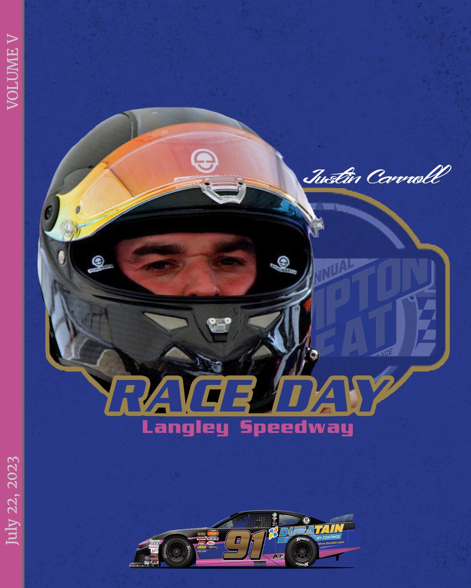 🏎️ RACE DAY!
📍 @LangleySpeedway
🕖 6:00pm
📺 @FloRacing (bit.ly/473g8HF)
#HamptonHeat #VATripleCrown #NAAPWS #NASCAR