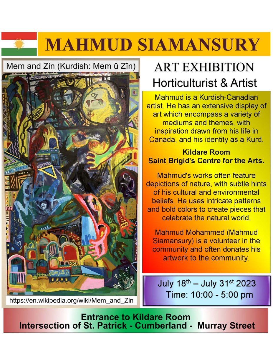 Mahmud Siamansury interpretation of Mem and Zin (Kurdish: Mem û Zîn) a Kurdish classic love story. Mem and Zin.   
en.wikipedia.org/wiki/Mem_and_Z…