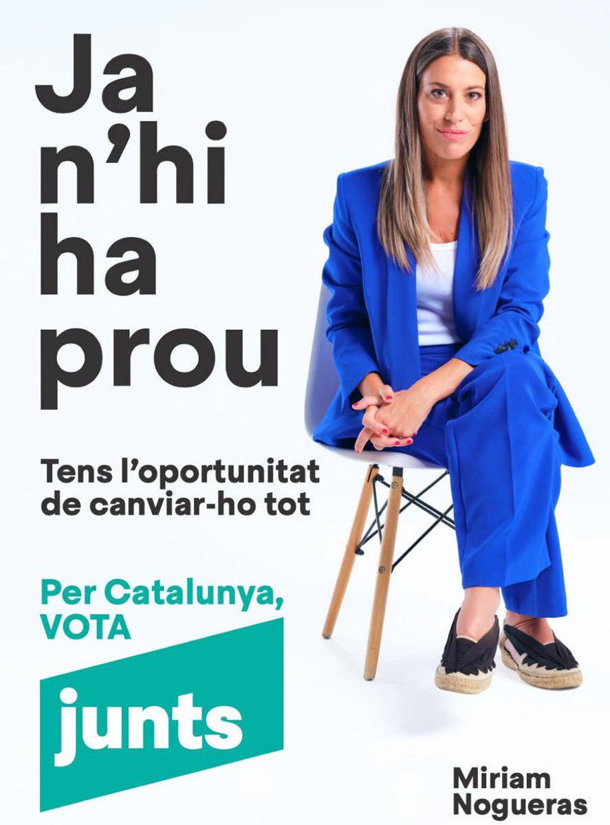 🗳️ 𝗣𝗲𝗿 𝗖𝗮𝘁𝗮𝗹𝘂𝗻𝘆𝗮, 
𝘃𝗼𝘁𝗮 <a href="/JuntsXCat/">Junts per Catalunya🎗</a>