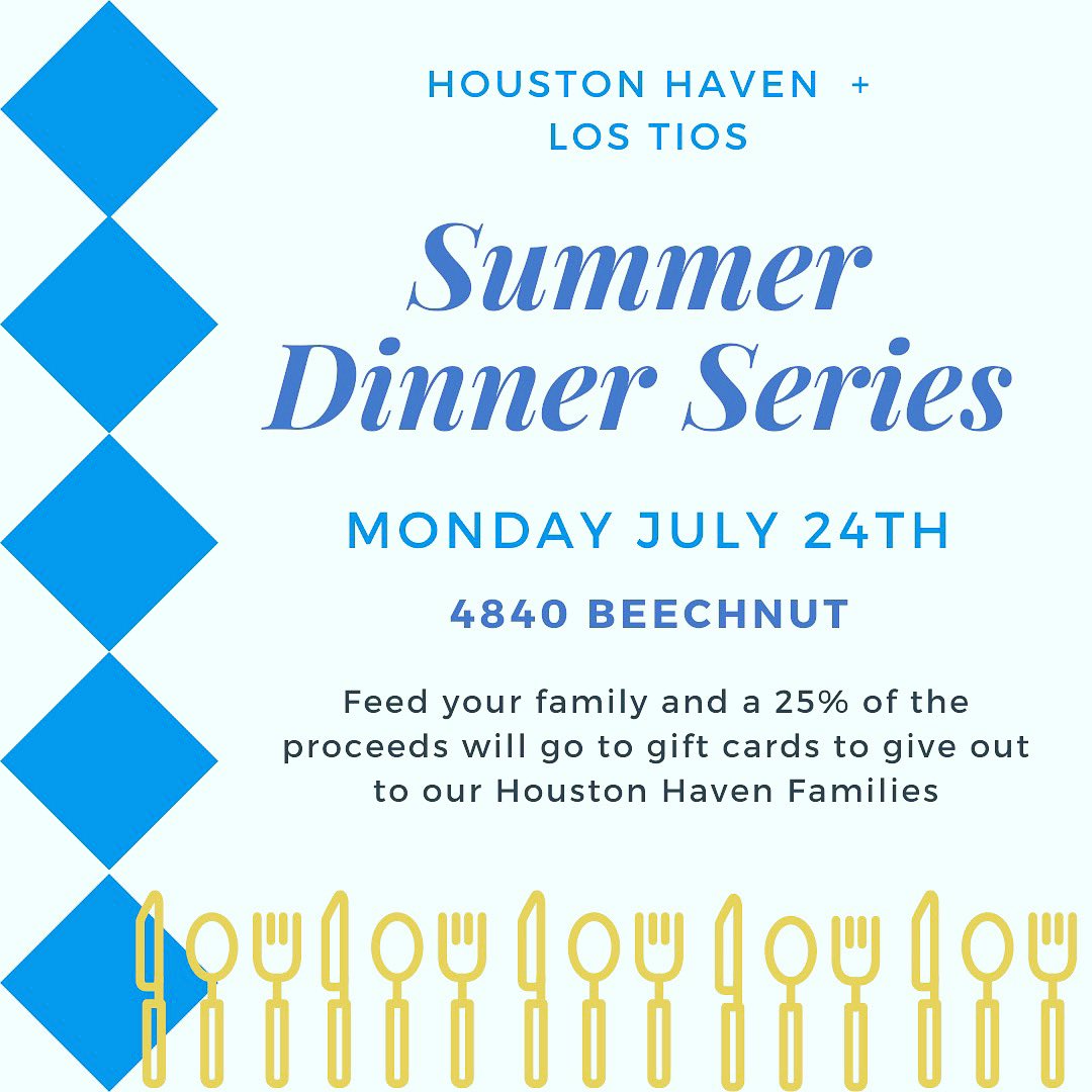 HoustonHaven's tweet photo. Hope you will join us on Monday night for a great night of TexMex and supporting Houston Haven!!! https://t.co/HwWZUZLtWv