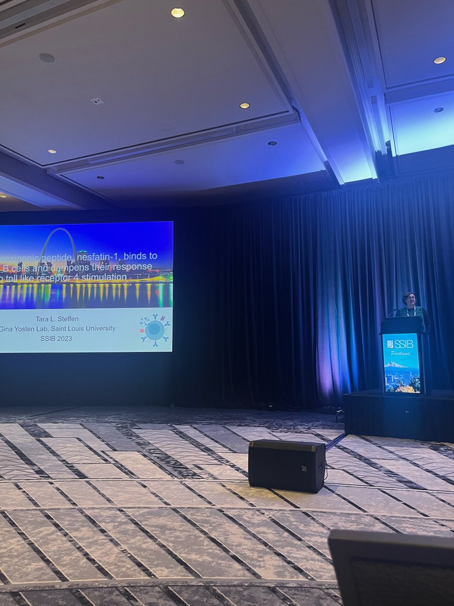 ImmunityTara's tweet image. An honor and a privilege to earn the Gerald P. Smith award this year at #ssib2023 for my talk on how nesfatin-1 regulates the B cell response to stimuli 🎉 @YostenLabSLU @glcyosten