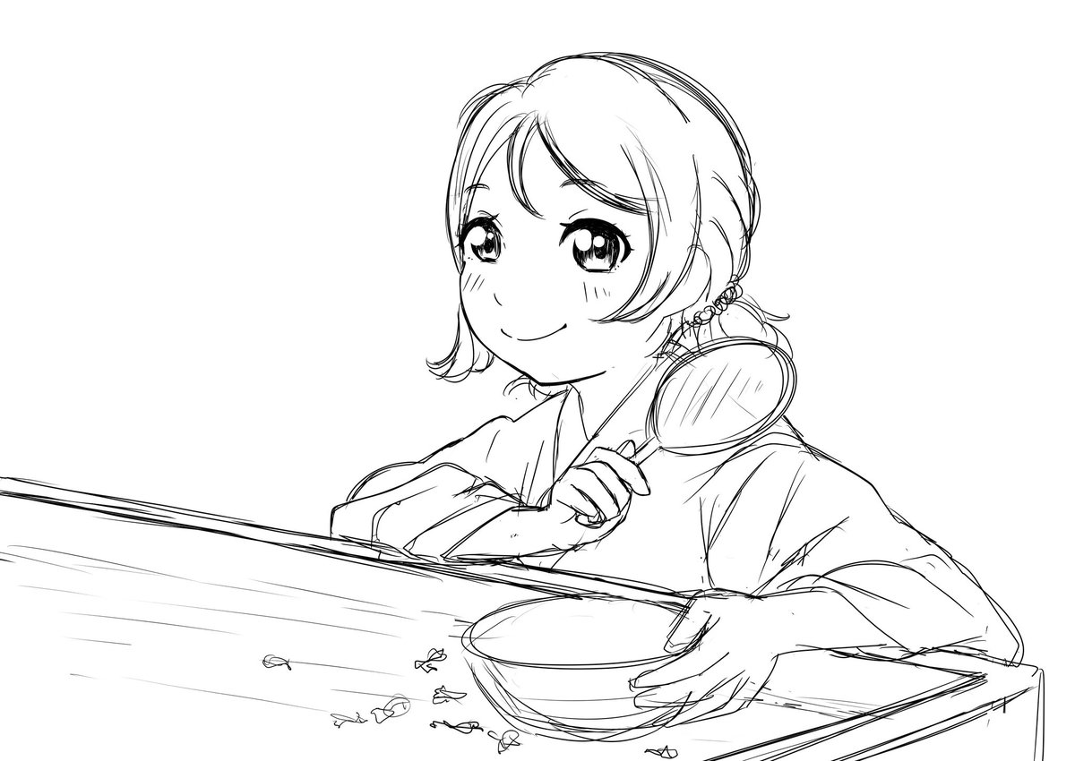 おは曜⛵️ 昨日は ワタナベーコンいただきました やっぱこれめっちゃうまいよね 曜ちゃんは多分 金魚すくいが上手いから 千歌ちゃんの分もすくってくれそう 「千歌ちゃん!任せて」って感じ 土曜ですが仕事です 暑いけど今日も頑張ろう🍊 レジャーの人は水の事故に注意 海は干満 川は急な増水⚠️
