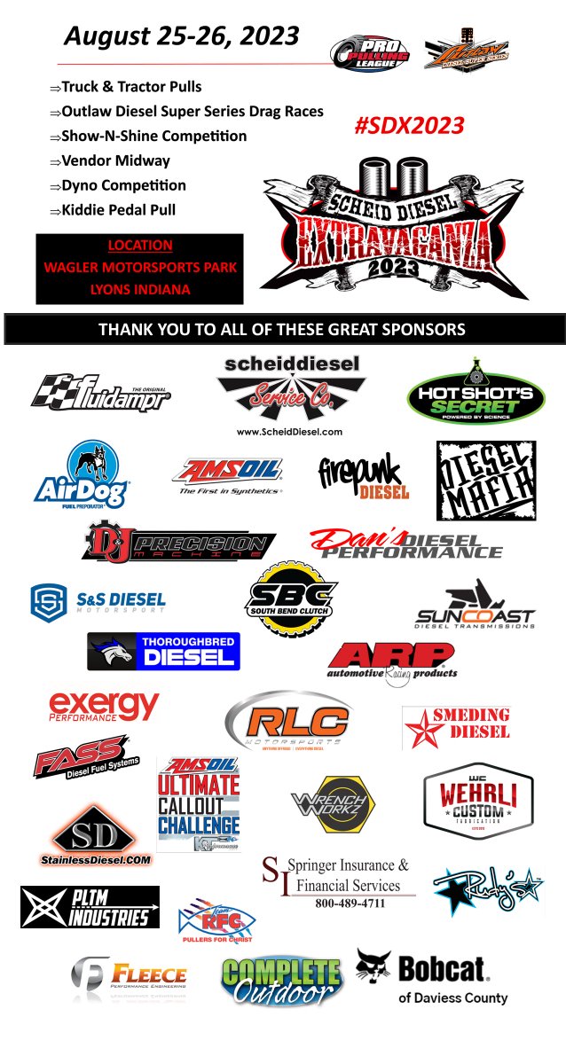 Scheid Diesel Extravaganza 2023 will be here before you know it.  Order your tickets today!  buff.ly/3pHSR8w #sdx2023