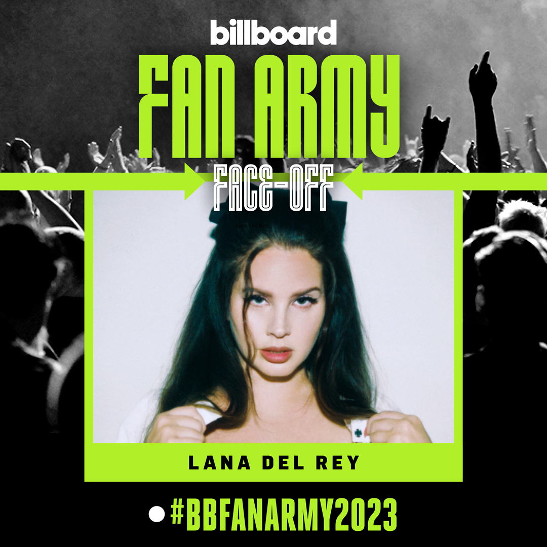 billboard's tweet photo. Who has the the stronger fan army: #SB19's A'TIN or #LanaDelRey's fans? 🤔 

Cast your vote in Round 3 of the #BBFanArmy2023 bracket: https://t.co/nJ2MTZHC9G https://t.co/KmbjGPVWVK