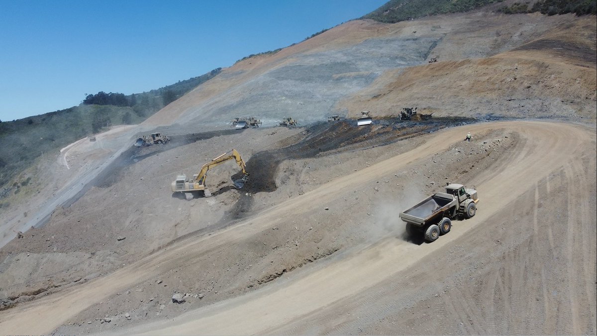 CaltransD5's tweet photo. UPDATE: Due to recent continued slide activity at the repair site at Paul’s Slide, an estimate for a possible reopening date for #Hwy1 will not be attempted until further Geotech investigations are completed. Two miles of Hwy. 1 between Lucia &amp; Limekiln State Park remain closed. https://t.co/jS55udOF8l