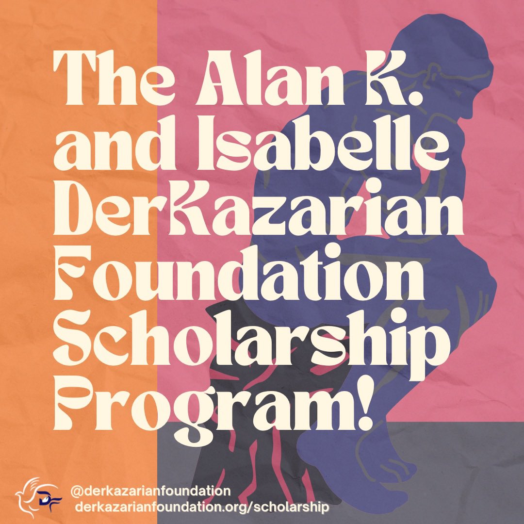 derkazarianf's tweet photo. The Alan k. and Isabelle DerKazarian Foundation is happy to announce our 2023-2024 scholarship program! Visit our website @ https://t.co/hZ60NRNt5c or use the QR code and apply today! https://t.co/frSMPxVLdZ