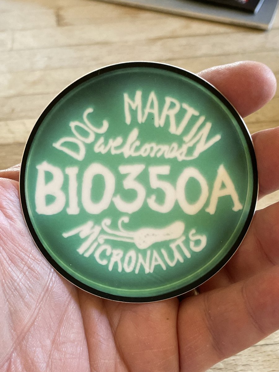 markowenmartin's tweet photo. Some of @swirlgirl31415’s artwork made into stickers and buttons for my Fall microbiology course. #Micronauts #Bio350 #MicrobialCentricity #MicrobialLiteracy @univpugetsound @ASMicrobiology https://t.co/0PcQ5i9Xcy