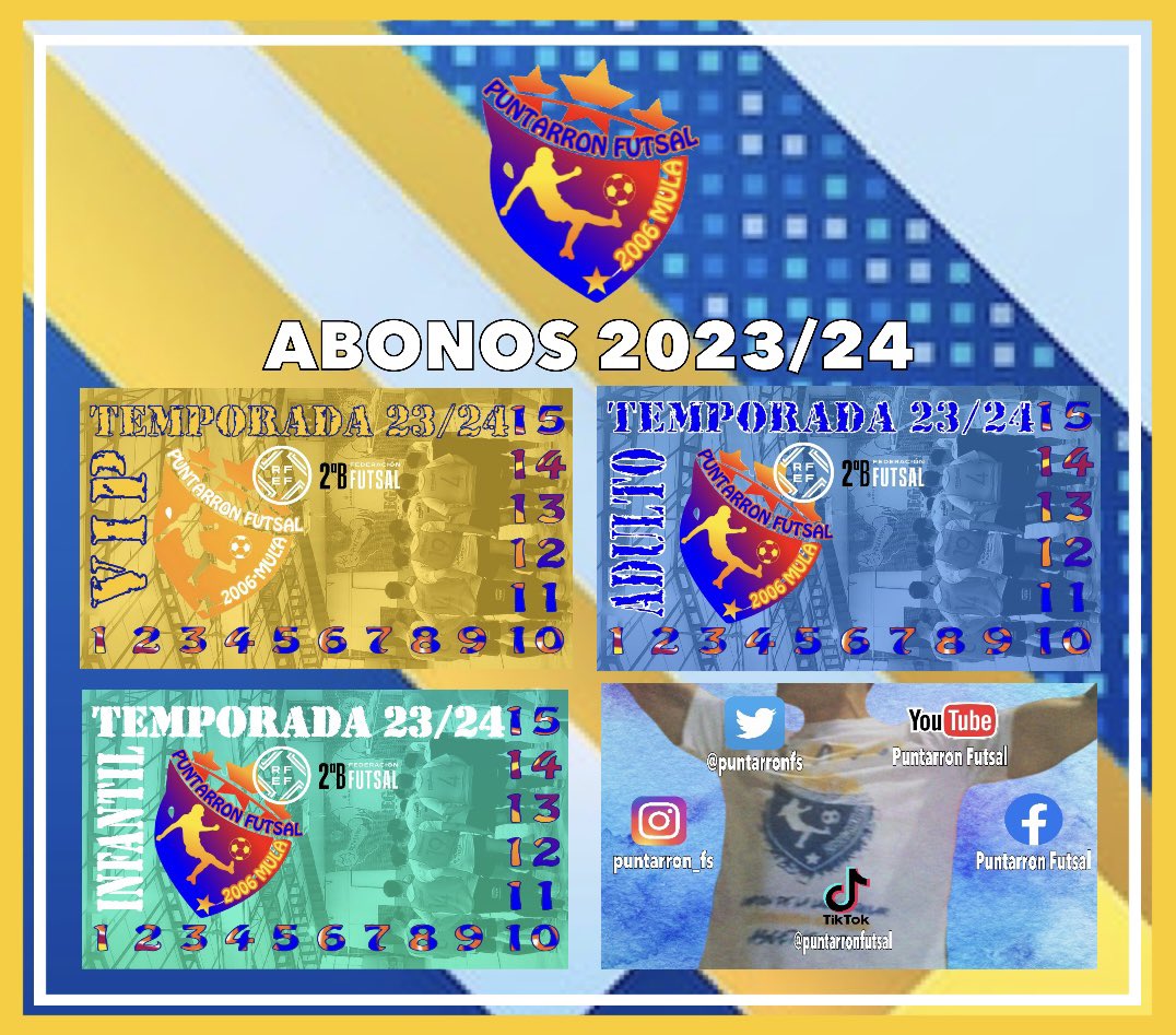 🔵CAMPAÑA DE ABONADOS🟡

Ya tenéis disponibles los carnets de abonados en:
Cafeteria Madison
El Cafe De Lope
Cafeteria Chapli

RECORDAD que solo se han puesto a la venta 250 abonos.

💛No te quedes sin el tuyo,SOLO FALTAS TÚ!!