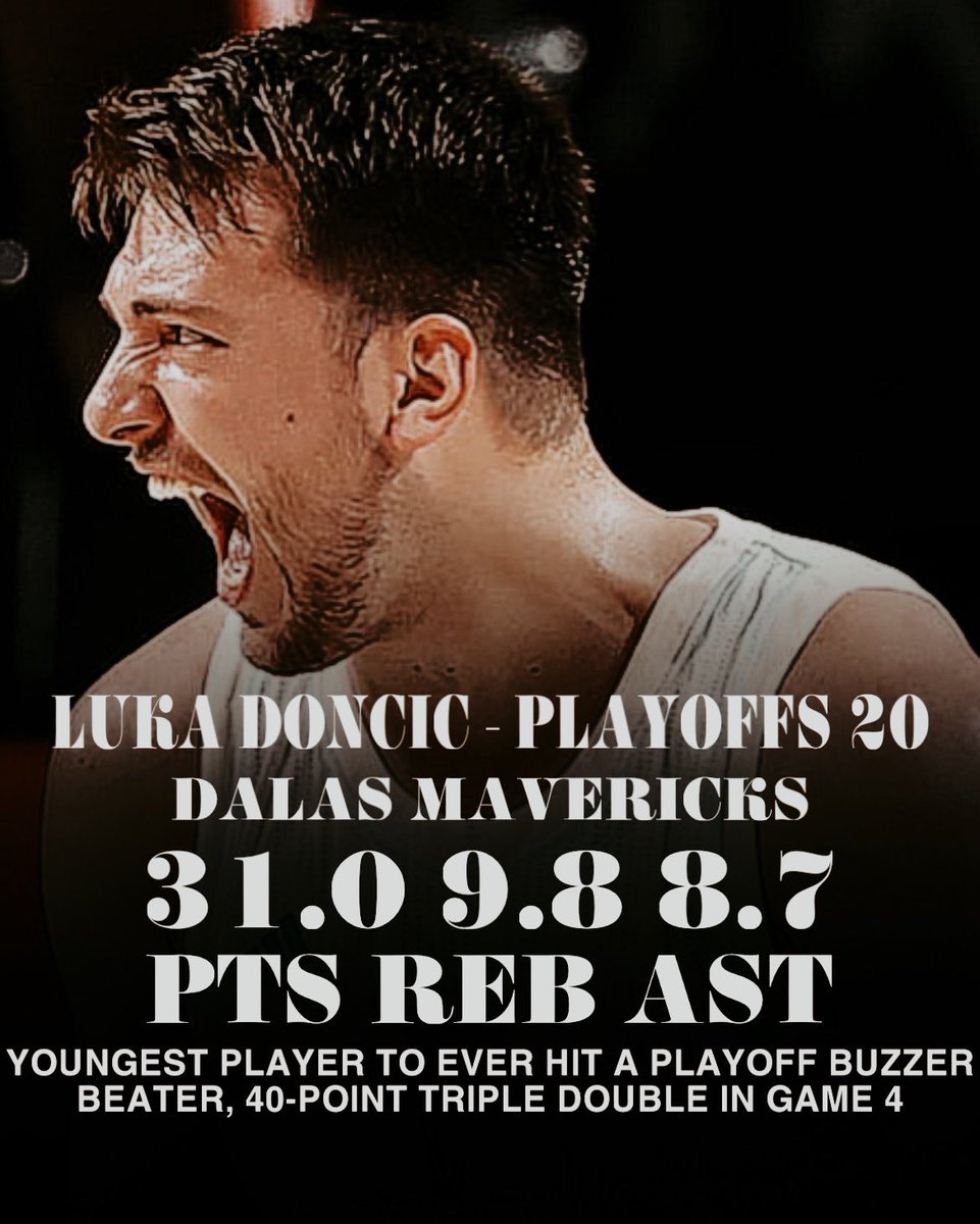 21 year old Luka in his first playoffs against Kawhi Leonard, Paul George and the one of the best defensive teams ever https://t.co/XK7fovOxEw